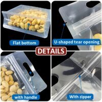 transparent moisture-proof reusable flat bottom zipper bag 3