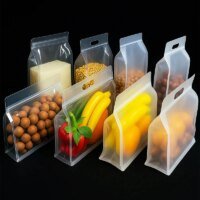 clear frosted self-sealing zipper bags 1