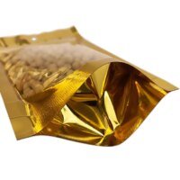 transparent golden ziplock snack pouches 6