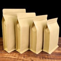 eco-friendly brown kraft paper stand up food pouch 1