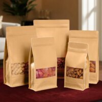 flat bottom kraft paper pouch 2