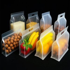 ziplock clear custom print stand up pouch 1