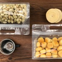 transparent moisture-proof reusable flat bottom zipper bag 4